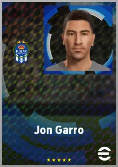 Jon Garro eFootball 2026 player card, 64 OVR RB