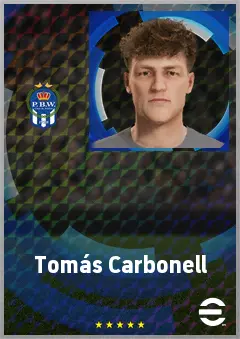 Tomás Carbonell eFootball 2026 player card, 67 OVR CMF