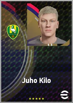 Juho Kilo eFootball 2026 player card, 70 OVR CMF