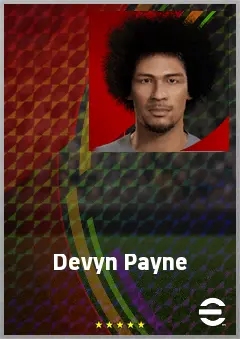 Devyn Payne eFootball 2026 player card, 61 OVR CB