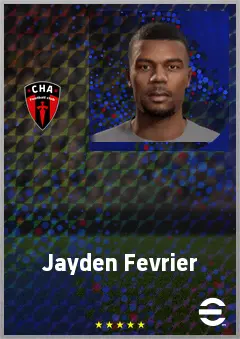 Jayden Fevrier eFootball 2026 player card, 68 OVR RMF