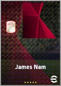 James Nam eFootball 2026 player card, 62 OVR CF