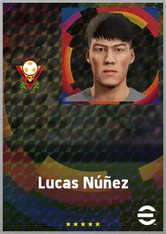 Lucas Núñez eFootball 2026 player card, 62 OVR CMF