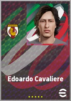 Edoardo Cavaliere eFootball 2026 player card, 62 OVR CF