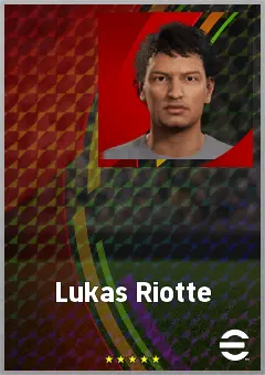 Lukas Riotte eFootball 2026 player card, 55 OVR DMF