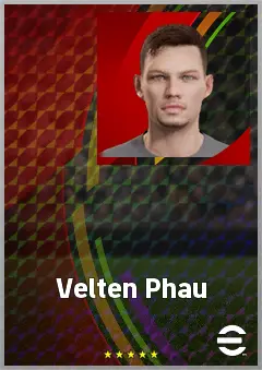 Velten Phau eFootball 2026 player card, 56 OVR RB