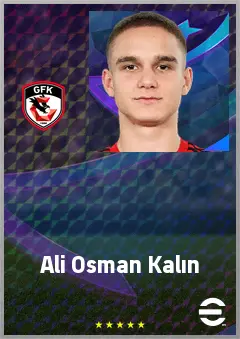 Ali Osman Kalın eFootball 2026 player card, 58 OVR CF