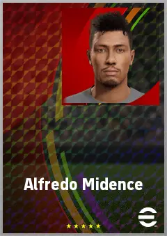Alfredo Midence eFootball 2026 player card, 67 OVR LWF