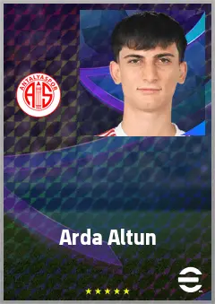 Arda Altun eFootball 2026 player card, 59 OVR CF