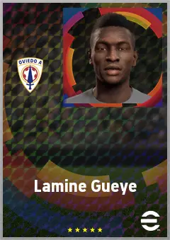 Lamine Gueye eFootball 2026 player card, 66 OVR RWF