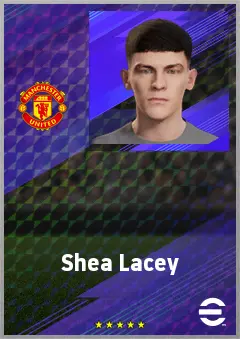 Shea Lacey eFootball 2026 player card, 66 OVR RWF