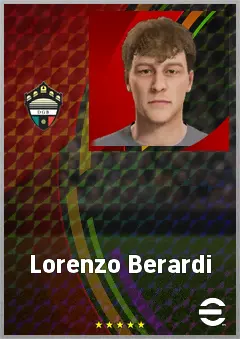 Lorenzo Berardi eFootball 2026 player card, 63 OVR CMF