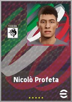 Nicolò Profeta eFootball 2026 player card, 63 OVR GK