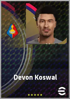 Devon Koswal eFootball 2026 player card, 67 OVR CB
