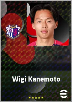 Kanemoto Wigi eFootball 2026 player card, 61 OVR CF
