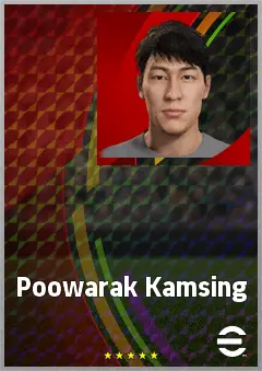 Poowarak Kamsing eFootball 2026 player card, 60 OVR AMF