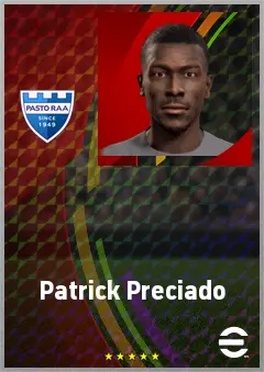 Patrick Preciado eFootball 2026 player card, 63 OVR CF