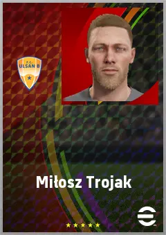 Miłosz Trojak eFootball 2026 player card, 68 OVR CB