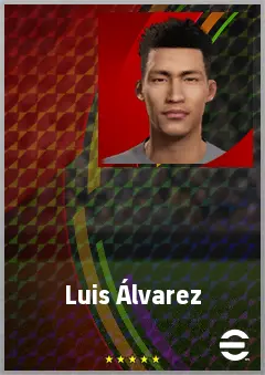 Luis Álvarez eFootball 2026 player card, 68 OVR AMF