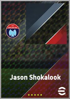 Jason Shokalook eFootball 2026 player card, 65 OVR CF