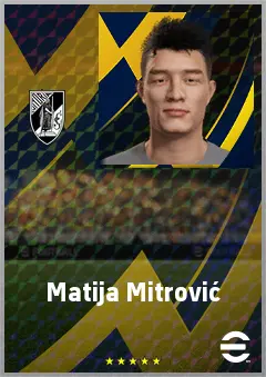 Matija Mitrović eFootball 2026 player card, 65 OVR CMF