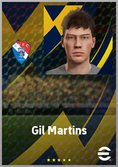 Gil Martins eFootball 2026 player card, 62 OVR AMF