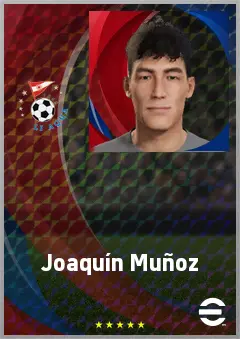 Joaquín Muñoz eFootball 2026 player card, 63 OVR AMF