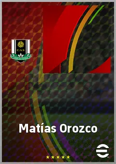 Matías Orozco eFootball 2026 player card, 63 OVR AMF