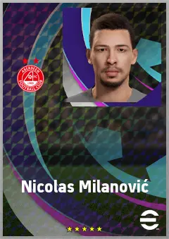 Nicolas Milanović eFootball 2026 player card, 69 OVR RWF