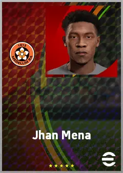Jhan Mena eFootball 2026 player card, 61 OVR LB