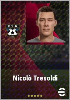 Nicolò Tresoldi eFootball 2026 player card, 73 OVR CF
