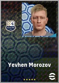 Yevhen Morozov eFootball 2026 player card, 63 OVR GK