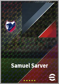Samuel Sarver eFootball 2026 player card, 67 OVR RWF