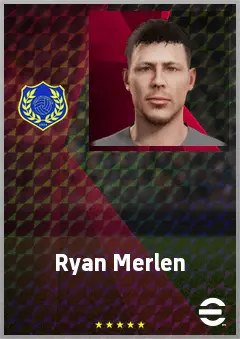 Ryan Merlen eFootball 2026 player card, 67 OVR CMF