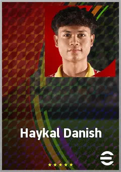 Haykal Danish eFootball 2026 player card, 63 OVR AMF