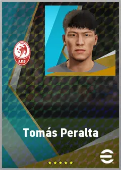 Tomás Peralta eFootball 2026 player card, 63 OVR CF