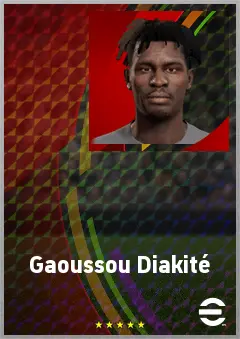 Gaoussou Diakité eFootball 2026 player card, 70 OVR CF