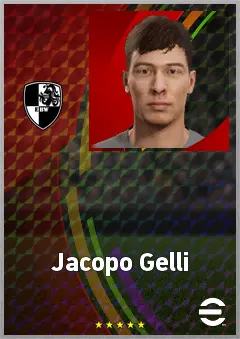 Jacopo Gelli eFootball 2026 player card, 68 OVR CB
