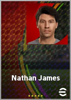 Nathan James eFootball 2026 player card, 62 OVR CB