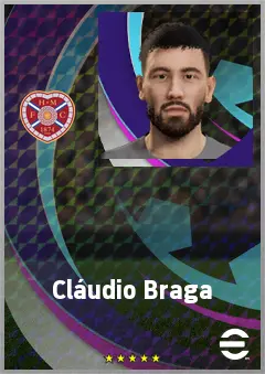 Cláudio Braga eFootball 2026 player card, 74 OVR CF