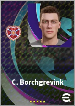 C. Borchgrevink eFootball 2026 player card, 68 OVR RB