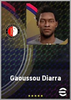 Gaoussou Diarra eFootball 2026 player card, 70 OVR LWF