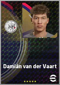 Damián van der Vaart eFootball 2026 player card, 66 OVR CMF