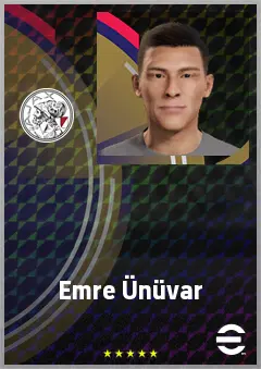 Emre Ünüvar eFootball 2026 player card, 64 OVR CF