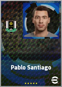 Pablo Santiago eFootball 2026 player card, 66 OVR LWF
