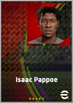 Isaac Pappoe eFootball 2026 player card, 69 OVR CMF