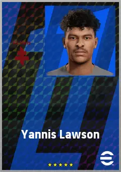 Yannis Lawson eFootball 2026 player card, 65 OVR LB