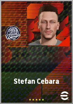 Stefan Cebara eFootball 2026 player card, 66 OVR CB