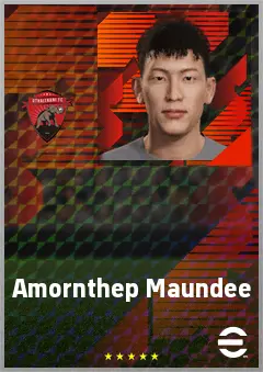 Amornthep Maundee eFootball 2026 player card, 61 OVR CF
