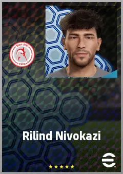 Rilind Nivokazi eFootball 2026 player card, 70 OVR CF